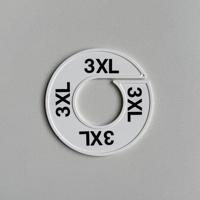 Maatring 9cm wit/zwart 3XL - thumbnail
