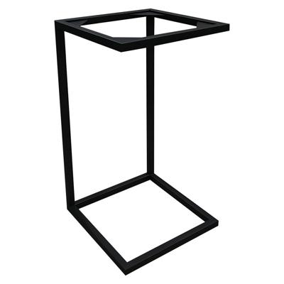 Stalen tafelonderstel zwart rechthoek 33 bij 33 cm en hoogte 60 cm (2 x 2 cm)