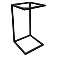 Stalen tafelonderstel zwart rechthoek 33 bij 33 cm en hoogte 60 cm (2 x 2 cm) - thumbnail