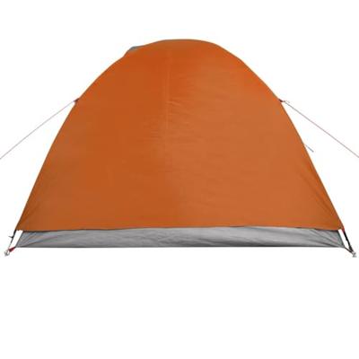 VidaXL Koepeltent 4-persoons waterdicht grijs en oranje VidaXL Koepeltent 4-persoons waterdicht grijs en oranje