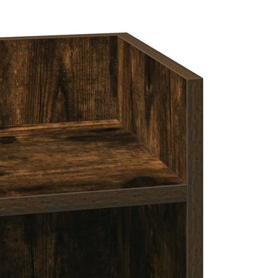 Bijzettafeltje met plank 25,5x27x60 cm gerookt eikenkleurig