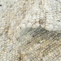 Tapeso Wollen vloerkleed handweef Veve - beige|grijs - 200x290 cm - thumbnail
