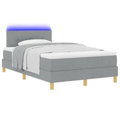 Boxspring bed met matras Lichtgrijs 120 x 190 cm Stof