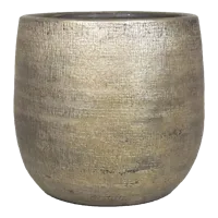 Pot mira d24h22cm industrieel goud - thumbnail