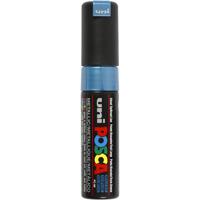 Paintmarker Uni POSCA PC8K breed schuin metallic blauw - thumbnail