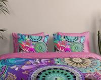 HIP Dekbedovertrek "mandala&apos;s en bladeren" - Multi - (200x200/220 cm) - Katoen Satijn - thumbnail