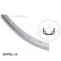 Ryde velg 24x13/8 (540) aluminium zilver gat 14 36 gaats - thumbnail