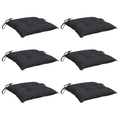 VidaXL Palletkussens 6 st 50x50x7 cm oxford stof zwart - thumbnail