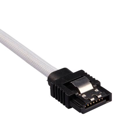 Corsair Hoogwaardige ommantelde SATA-kabel 30 cm (witte kleur)