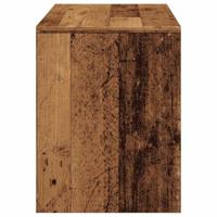 Kaptafelkruk 70x35x45 cm bewerkt hout oud houtkleurig - thumbnail