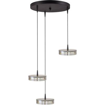 Masterlight 3-lichts hanglampImperia Ø 35cm zwart met nikkel - 2042-05-37-02-35-3