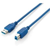 Equip USB-kabel A -> B St/3,00 m polyzak, blauw - thumbnail