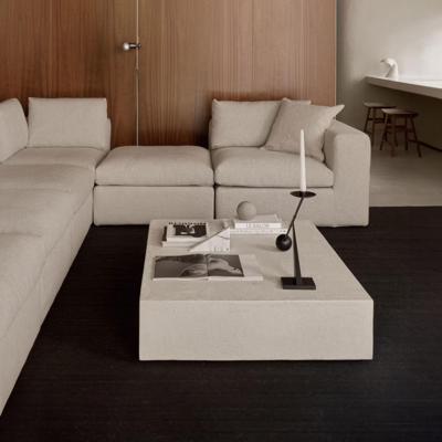 Ethnicraft Salontafel 'Elements' Microcement, 120 x 90cm, kleur Off White Ethnicraft Salontafel 'Elements' Microcement, 120 x 90cm, kleur Off White