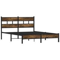 Bedframe met hoofdbord zonder matras sonoma eiken 140x190 cm - thumbnail