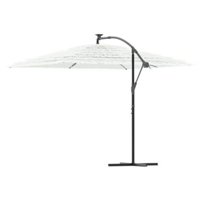 VidaXL Parasol met stalen paal 290x290x238 cm wit