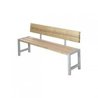 ThermoWood® Picknickbank Met Rugleuning Modern - thumbnail