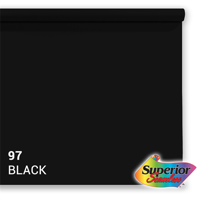 Superior Achtergrondpapier 97 Black 3,56 x 15m - thumbnail