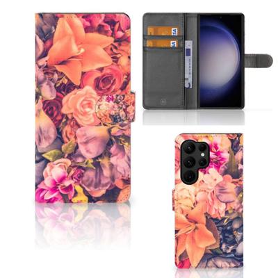 Samsung Galaxy S23 Ultra Hoesje Bosje Bloemen | Portemonnee hoesje