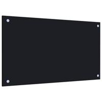 VidaXL Spatscherm keuken 70x40 cm gehard glas zwart - thumbnail