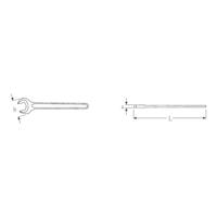 Stahlwille 40040900 4004 90 EINMAULSCHLUESSEL Enkelvoudige steeksleutel Sleutelbreedte (metrisch) 90 mm - thumbnail