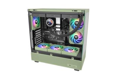 Thermaltake CT140 EX ARGB Sync PC Cooling Fan Matcha Green 3 Fan Pack PC-ventilator Groen (b x h x d) 140 x 140 x 25 mm Incl. LED-verlichting