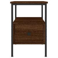 Nachtkastje 34x36x50 cm bewerkt hout bruineikenkleurig - thumbnail