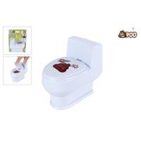Poo toilet met drol waterspuitend 10cm - thumbnail