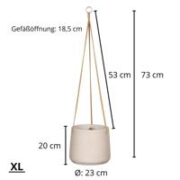 Rough Eco-line hangende bloempot XL 23x20 cm Patt lichtgrijs - thumbnail