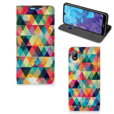 Huawei Y5 (2019) | Hoesje met Magneet | Geruit Huawei Y5 (2019) | Hoesje met Magneet | Geruit