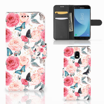 Samsung Galaxy J5 2017 Hoesje Butterfly Roses Samsung Galaxy J5 2017 Hoesje Butterfly Roses