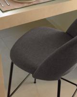 Kave Home Barkruk 'Mahalia' (zithoogte 63cm) kleur Donkergrijs - thumbnail