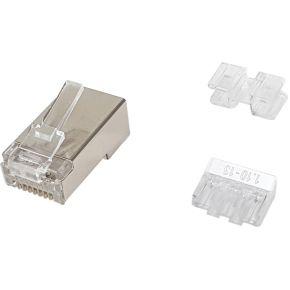 Equip 121147 kabel-connector RJ-45 Gesatineerd staal, Transparant Equip 121147 kabel-connector RJ-45 Gesatineerd staal, Transparant