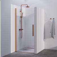 BRAUER Season nisdeur model A met draaideur helder glas 90x200 omkeerbaar incl. glascoating Season-Koper - thumbnail