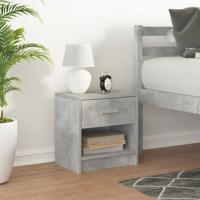 Nachtkastje met lade 39x28x41 cm betongrijs - thumbnail