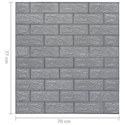 VidaXL 3d-behang zelfklevend 10 st bakstenen antracietkleurig