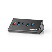 Nedis USB hub met 5 poorten - USB3.0 - Quick Charge 3.0 - externe 12V voeding / zwart - 1 meter - thumbnail