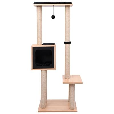 VidaXL Kattenkrabpaal met sisal krabmat 129 cm