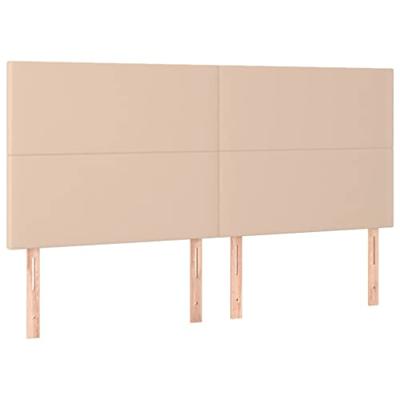 Boxspring met matras kunstleer cappuccinokleurig 200x200 cm