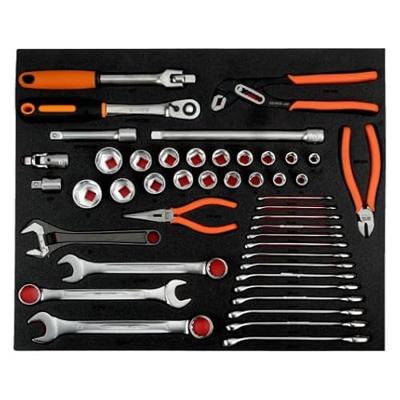 Bahco gevulde foam | FOAM 3/3 SLEUTELS DOPPEN 45D | FF1A29NBLM