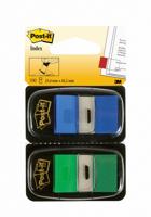 Post-it Index Standaard Duo Pack, 100 tabs, groen/blauw - thumbnail