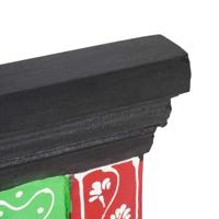 VidaXL Kapstok zwart 80 x 25 x 2 cm massief mango hout - thumbnail