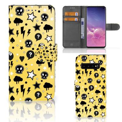 Telefoonhoesje met Naam Samsung Galaxy S10 Punk Geel