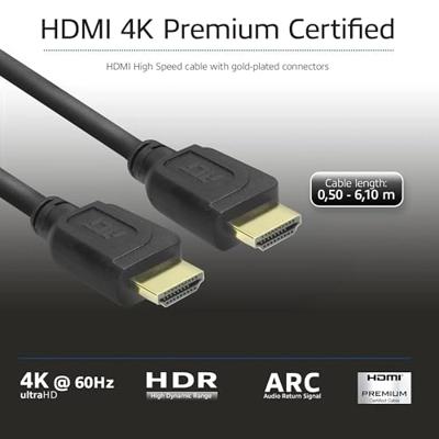 ACT AK3946 4K HDMI High Speed Ethernet Premium Certified Kabel - HDMI-A Male/HDMI-A Male - 5 meter - thumbnail