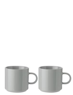 Stelton Bekers lichtgrijs 2 stuks Stelton Bekers lichtgrijs 2 stuks