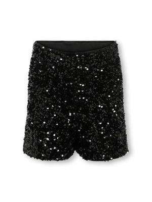 Kids ONLY winter shorts meisjes - zwart - KogConfidence - regular fit, pailletten