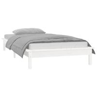 Bedframe LED massief hout wit 75x190 cm 2FT6 - thumbnail