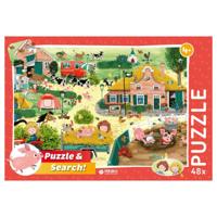 Rebo Publishers Puzzel cas & cato boerderij, 48st. - thumbnail