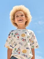 T-shirt jongens korte mouwen ecru - thumbnail