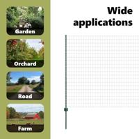 VidaXL Hek met paal groen 1,6 x 10 m staal en pvc - thumbnail