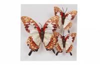 Vlinder 1 big + 2 small oranje - thumbnail